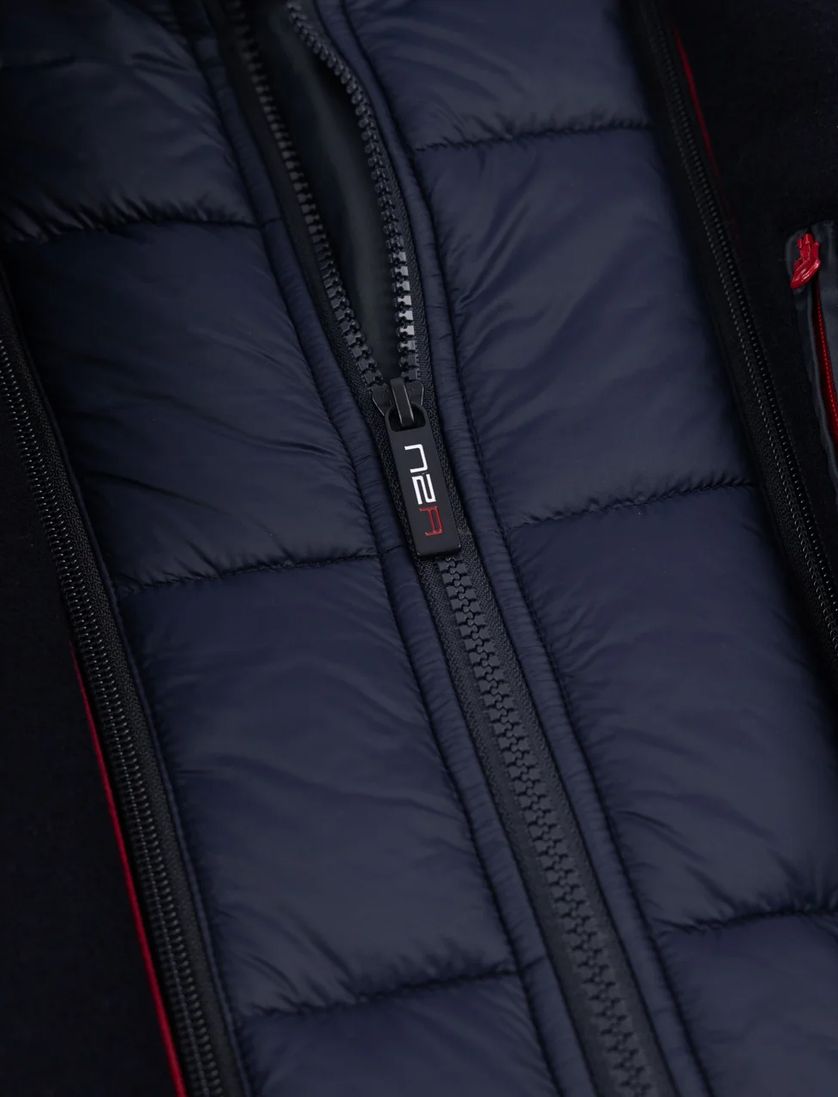 New Zealand mantel jas effen wol donkerblauw