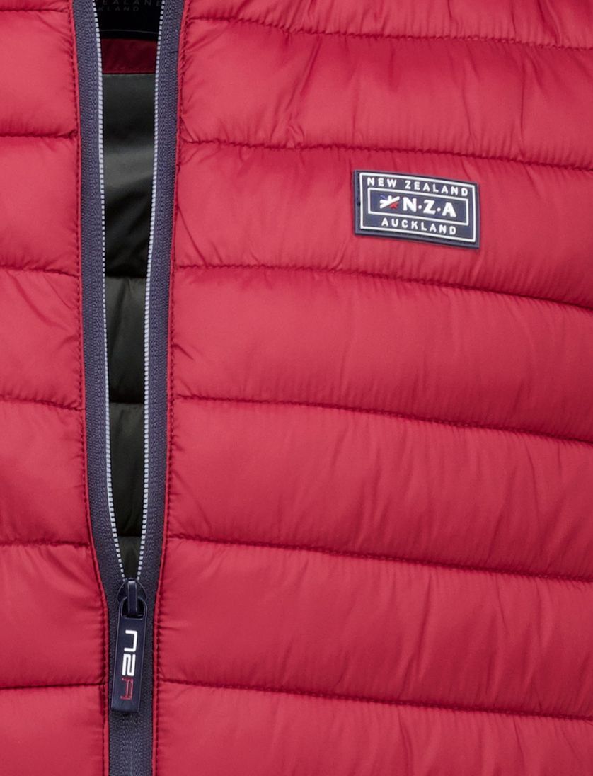 New Zealand effen rood bodywarmer normale fit
