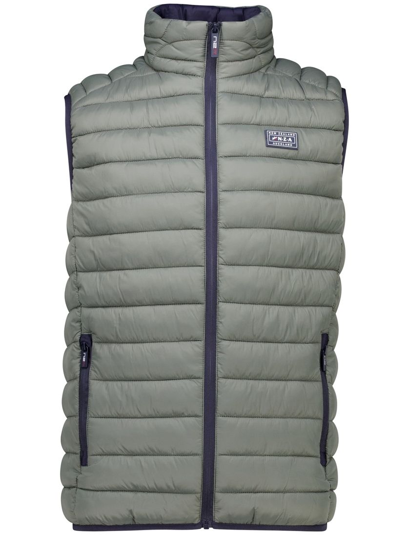 New Zealand bodywarmer normale fit effen groen