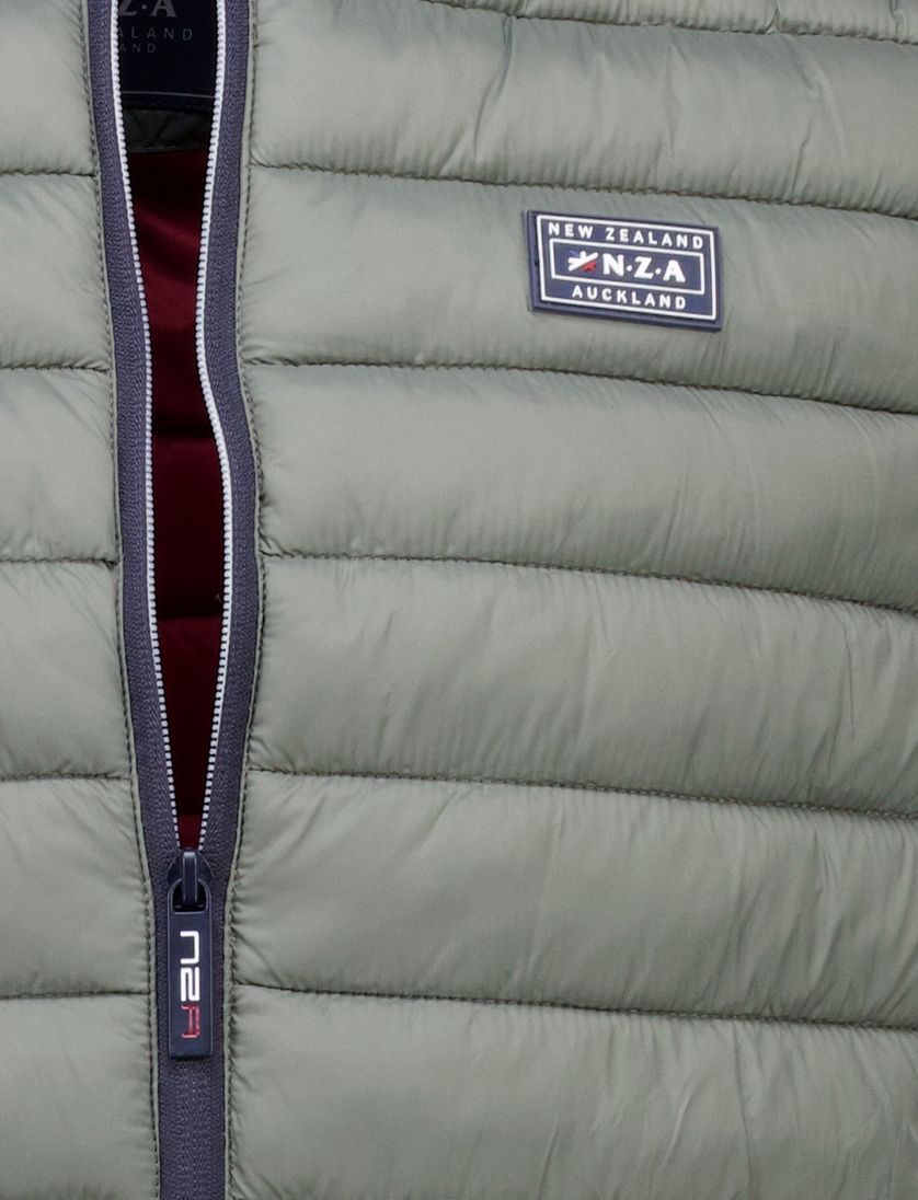New Zealand bodywarmer normale fit effen groen