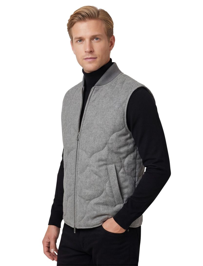 bodywarmer Profuomo grijs wol
