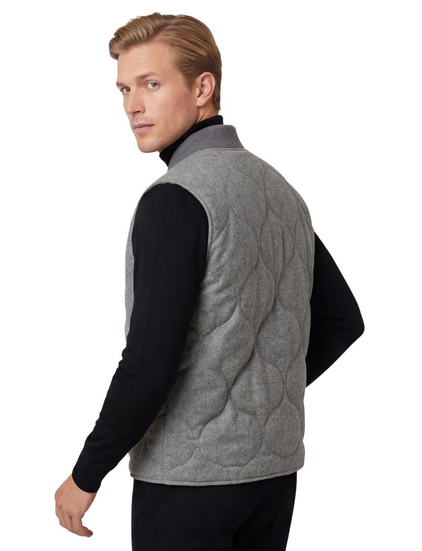 bodywarmer Profuomo grijs wol