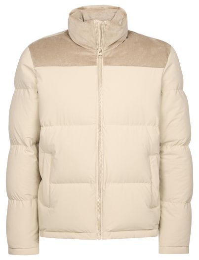 Profuomo Profuomo tussenjas beige puffer slim fit