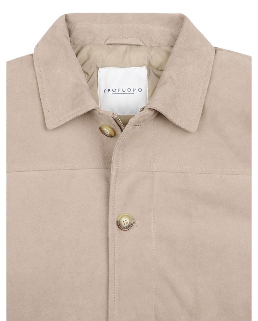 Profuomo tussenjas beige bomber 100% leer