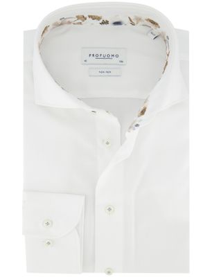 Profuomo Profuomo overhemd wit effen normale fit