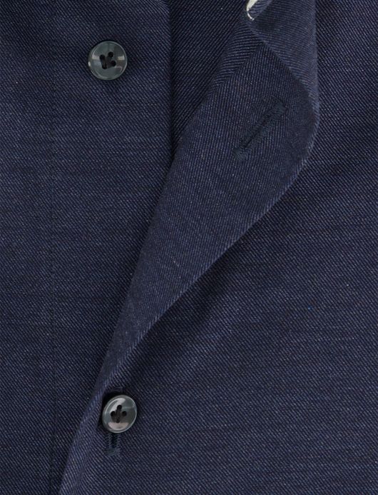 Donkerblauw strijkvrij overhemd Profuomo katoen