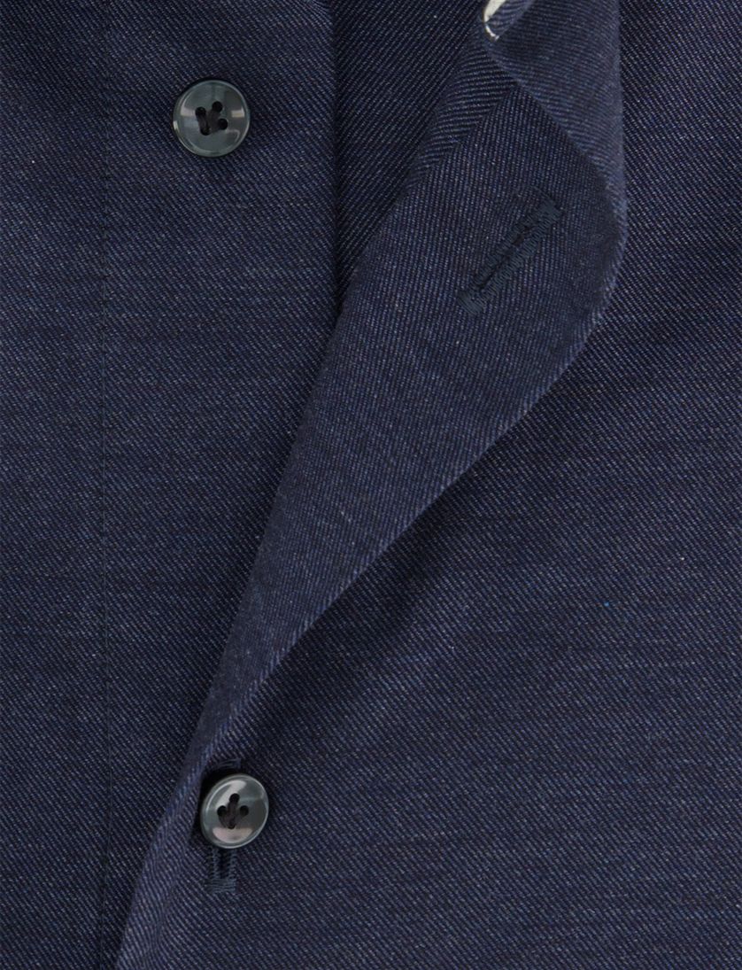 Strijkvrij overhemd Profuomo donkerblauw katoen