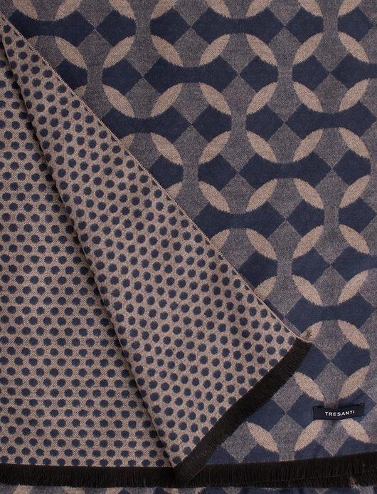 Tresanti sjaal donkerblauw geprint