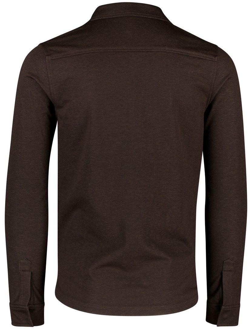 Overshirt Born With Appetite bruin effen normale fit