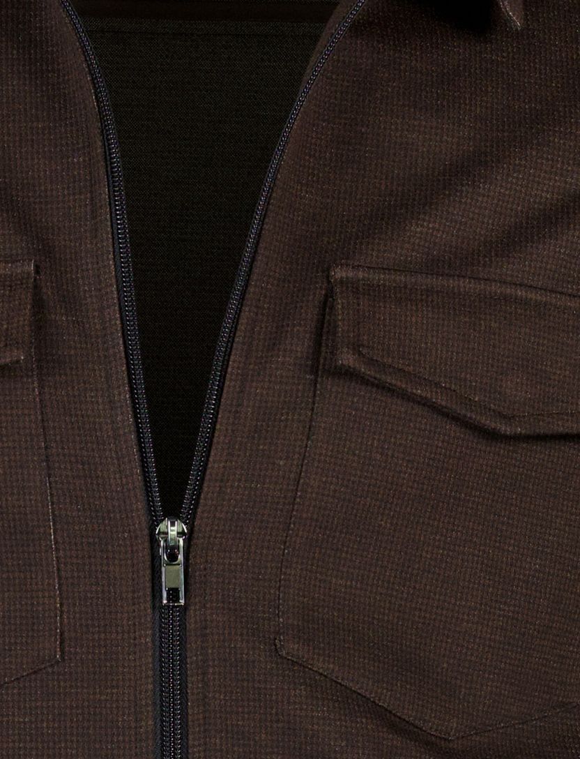 Overshirt Born With Appetite bruin effen normale fit