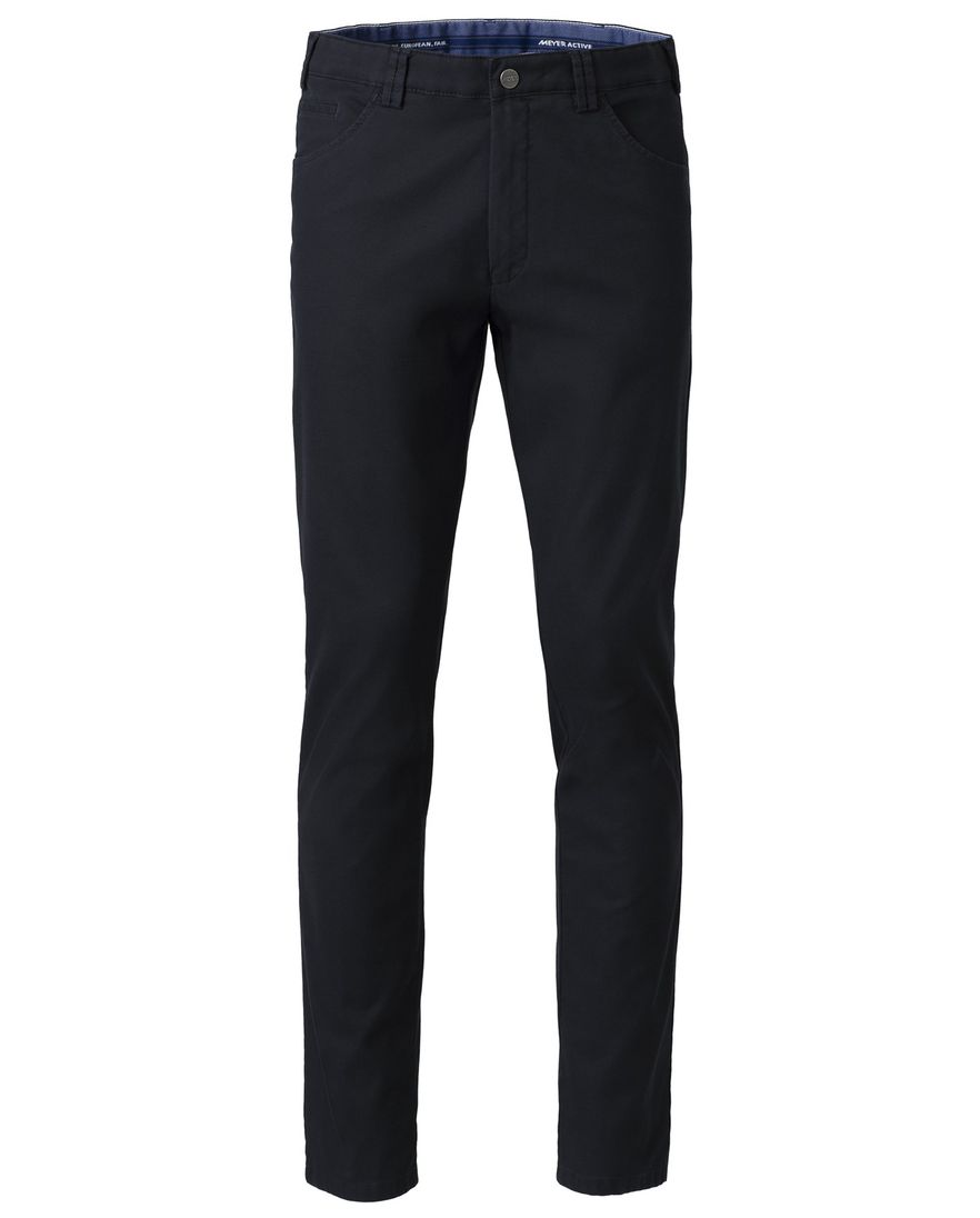 Meyer Dublin katoenen broek donkerblauw normale fit