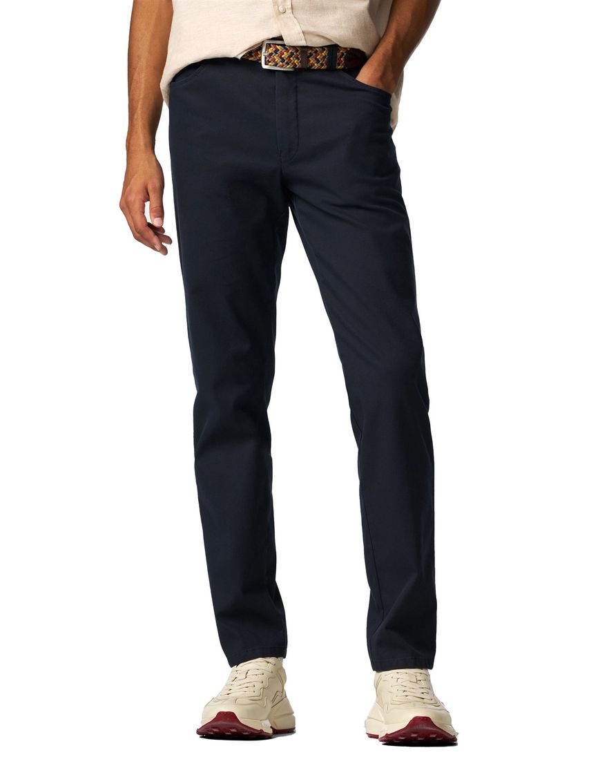 Meyer Dublin katoenen broek donkerblauw normale fit