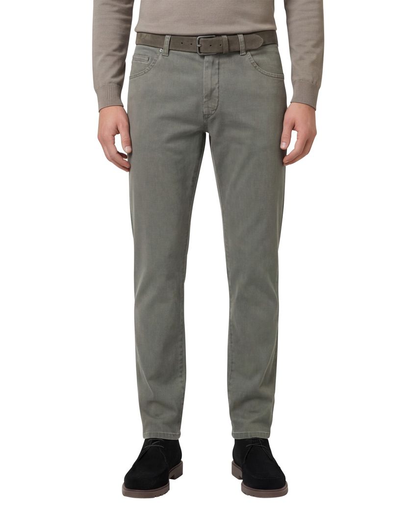 broek katoen Meyer grijs effen