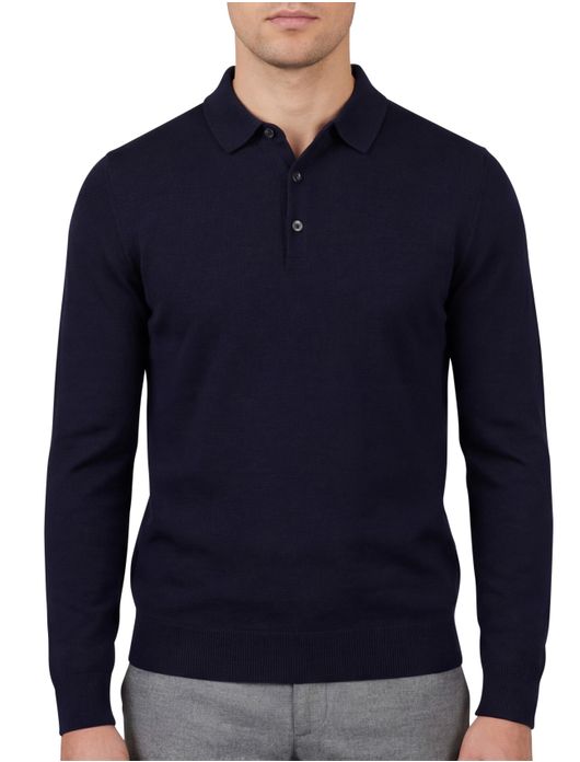 Portofino trui navy rugby kraag