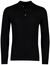 Portofino polo zwart lange mouw merinowol normale fit