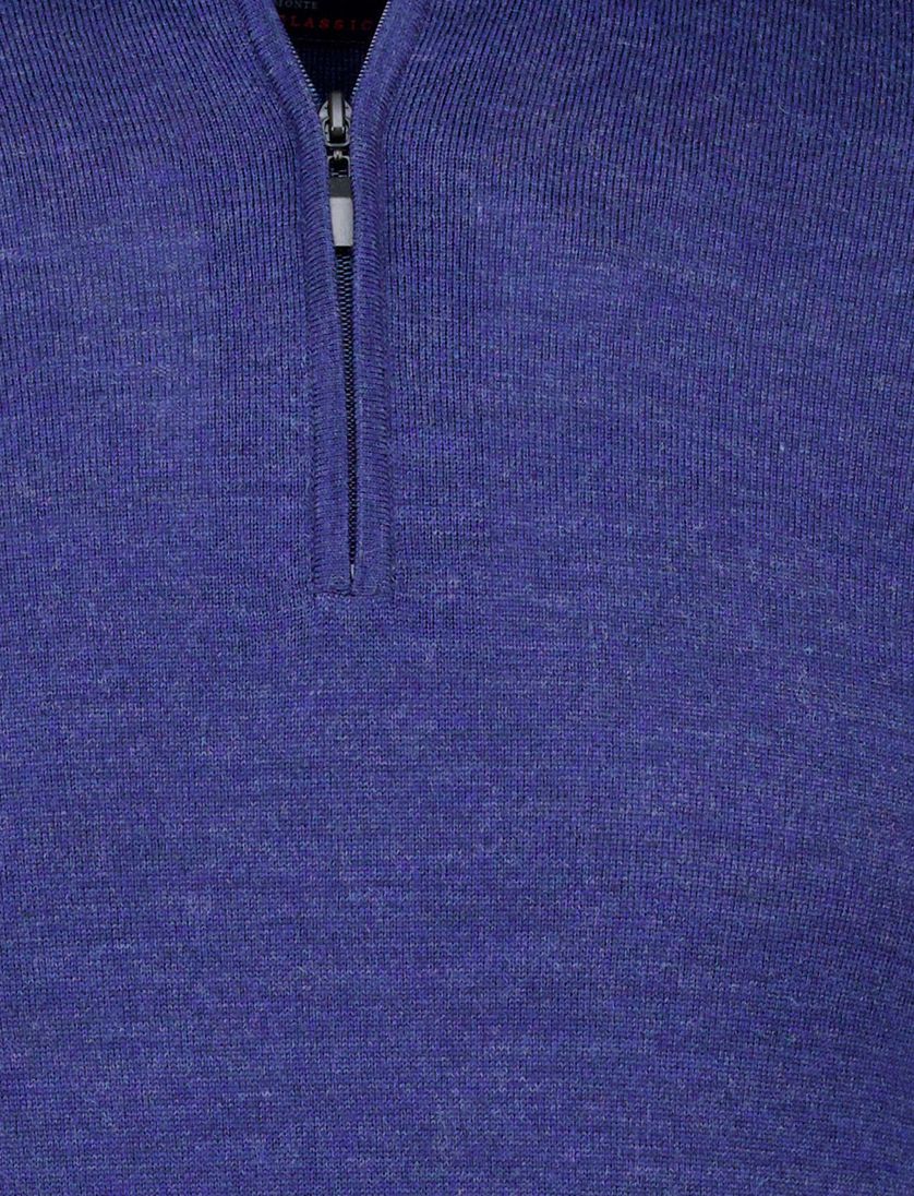donkerblauwe half zip trui portofino