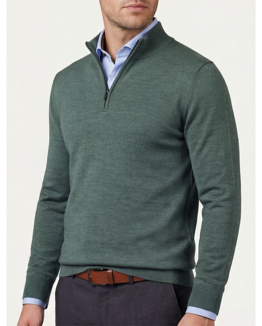 half zip trui portofino groen