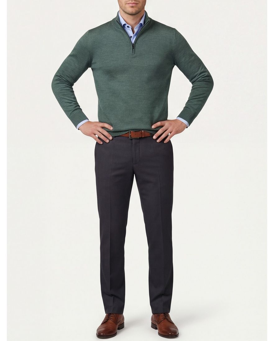 half zip trui portofino groen