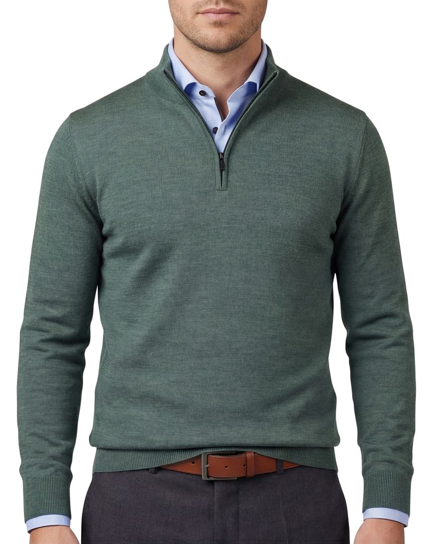 half zip trui portofino groen