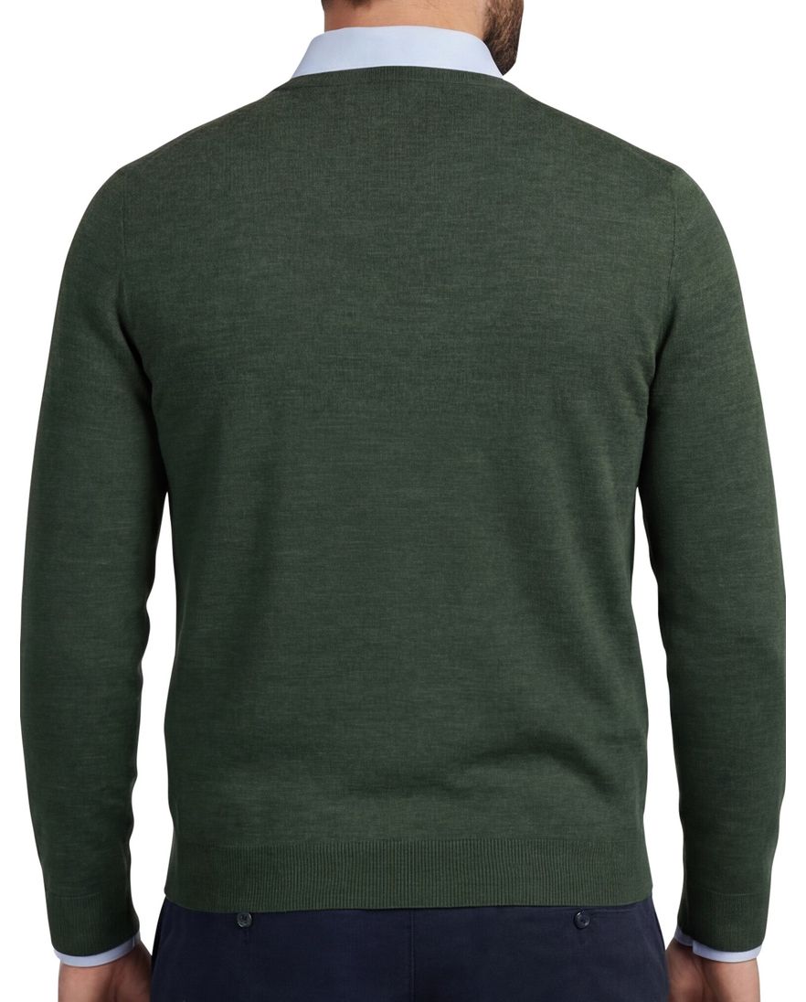 Portofino trui groen turtleneck merinowol