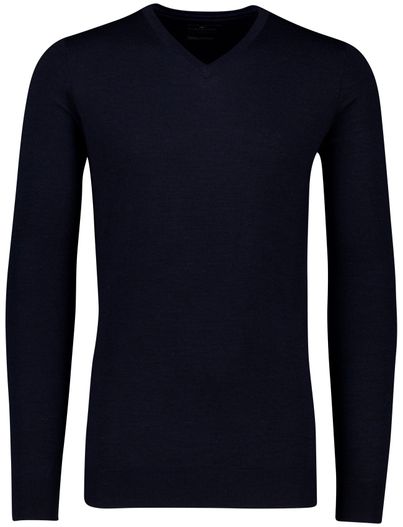 Portofino Portofino trui extra lange mouw donkerblauw scheerwol