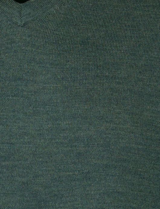 Portofino Trui extra lang groen merinowol v hals