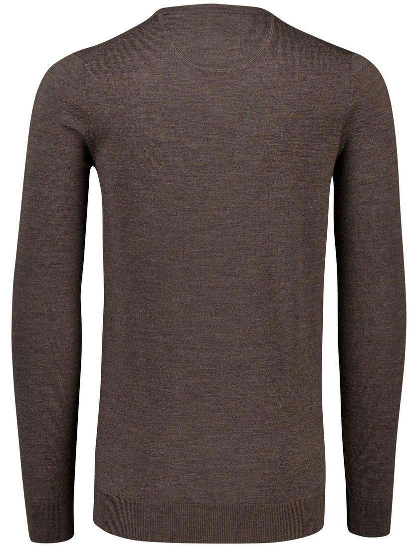 trui extra lange mouwlengte Portofino bruin scheerwol