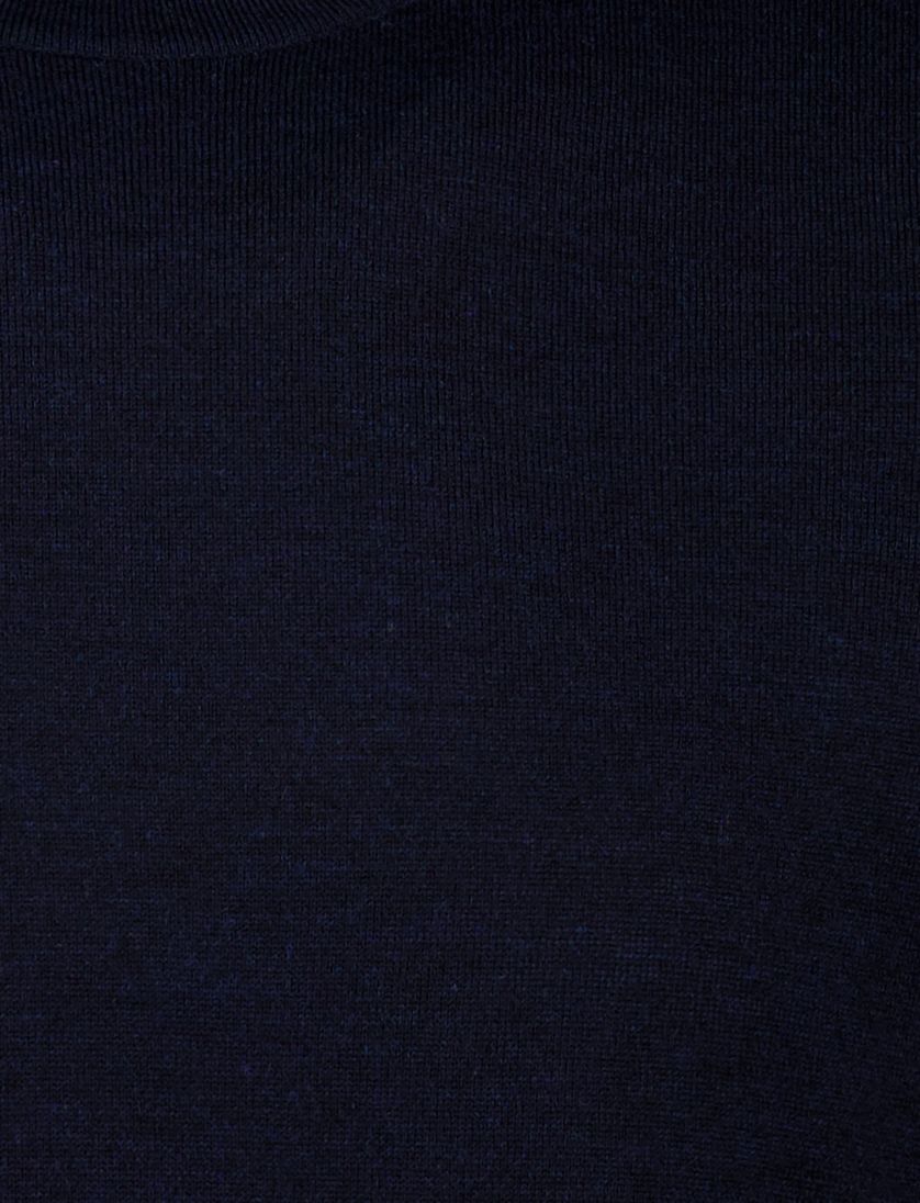 Portofino trui extra lange mouwlengte donkerblauw scheerwol