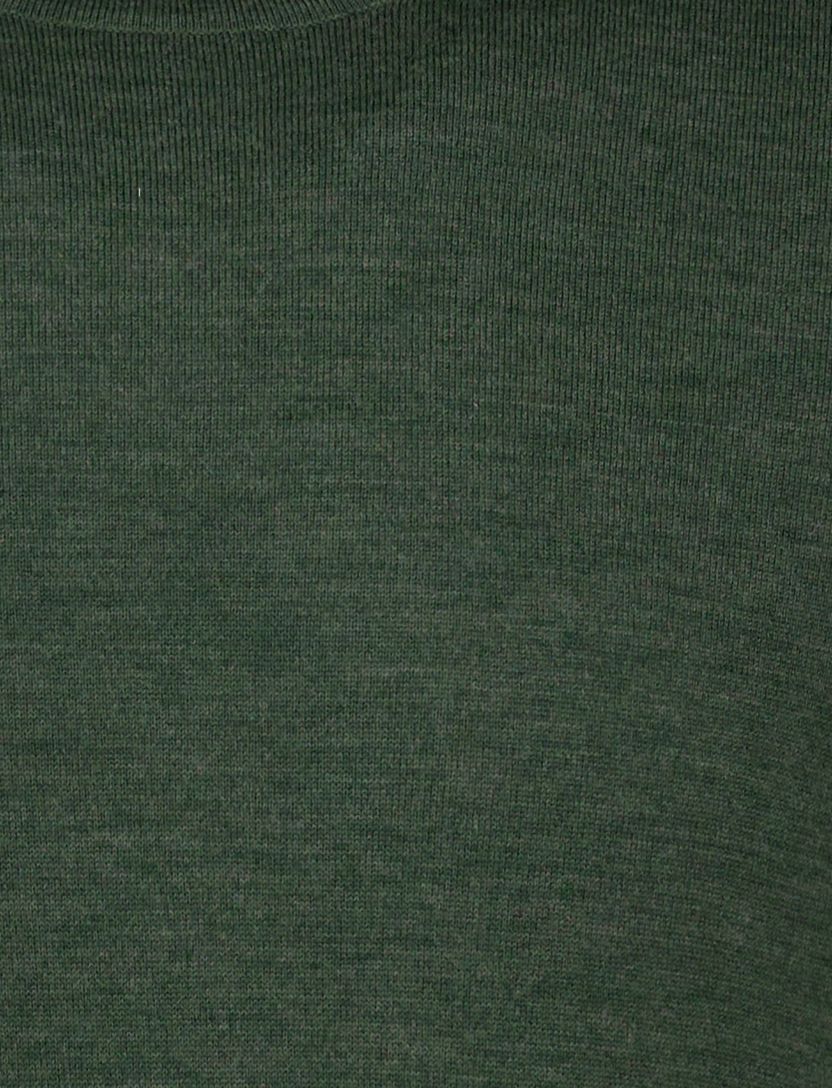 trui extra lange mouwlengte Portofino groen scheerwol