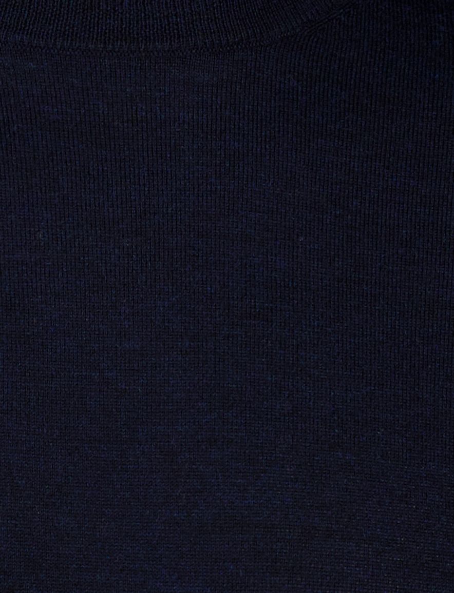 Portofino turtleneck trui navy merinowol