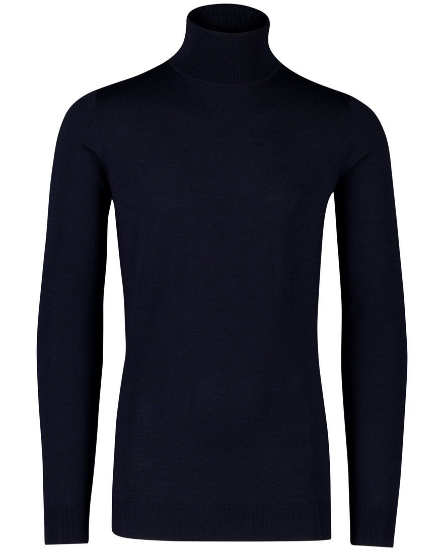 Portofino coltrui donkerblauw merinowol effen