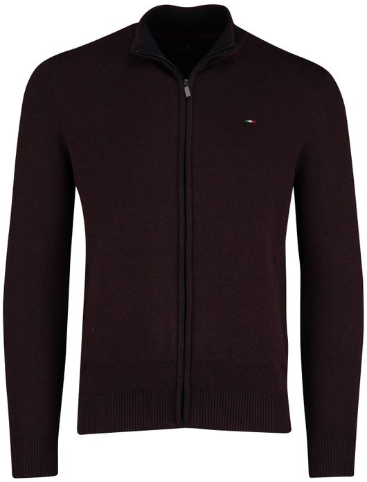 Portofino katoenen vest rits donker paars