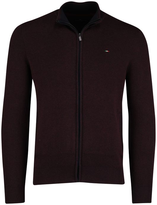 Portofino vest bordeaux katoen