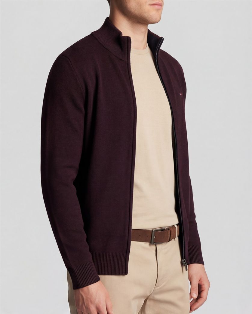 Bordeaux vest Portofino katoen