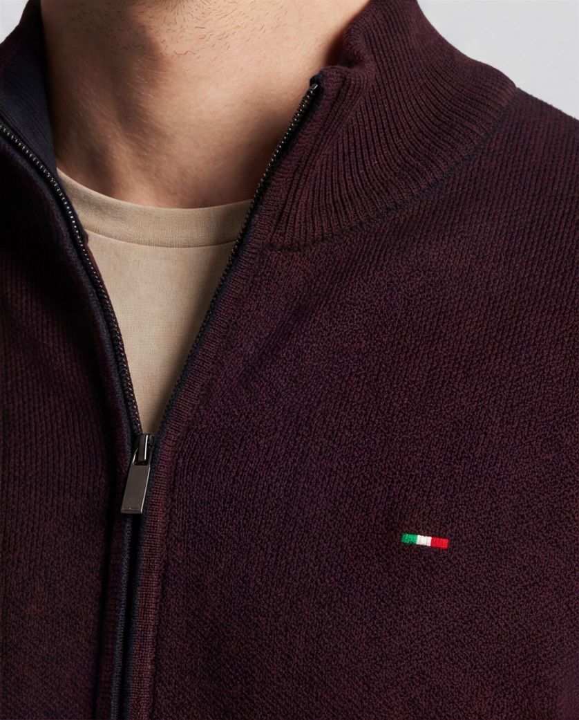 Bordeaux vest Portofino katoen