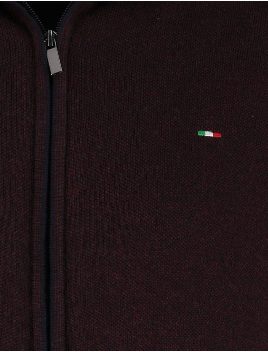 Portofino katoenen vest rits donker paars