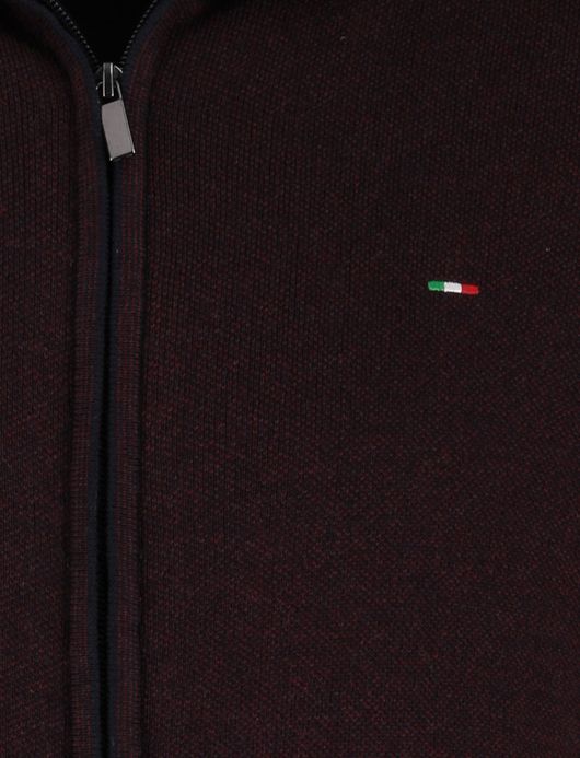 Portofino vest bordeaux katoen