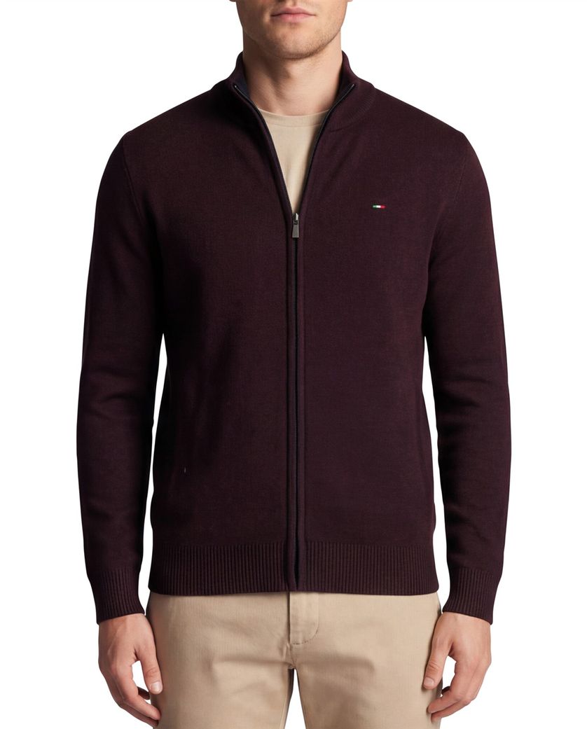 Bordeaux vest Portofino katoen