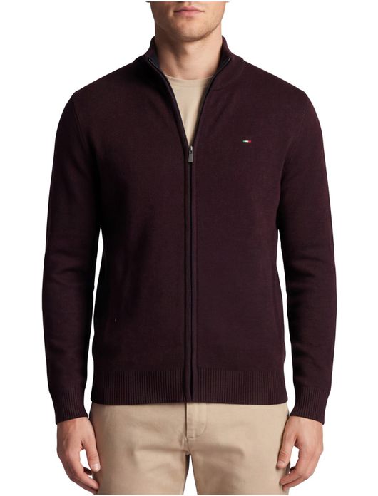 Portofino katoenen vest rits donker paars