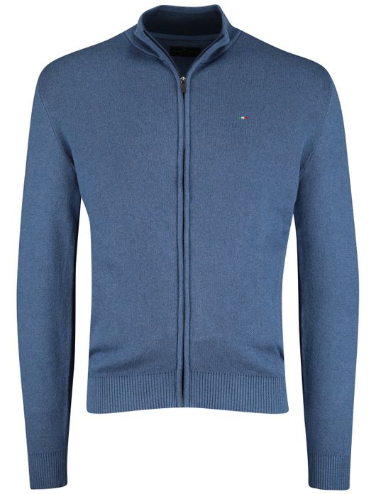 Portofino katoenen vest rits blauw