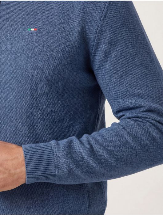 Portofino katoenen vest rits blauw