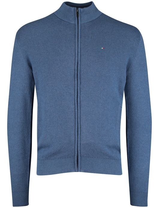 Portofino vest rits blauw katoen