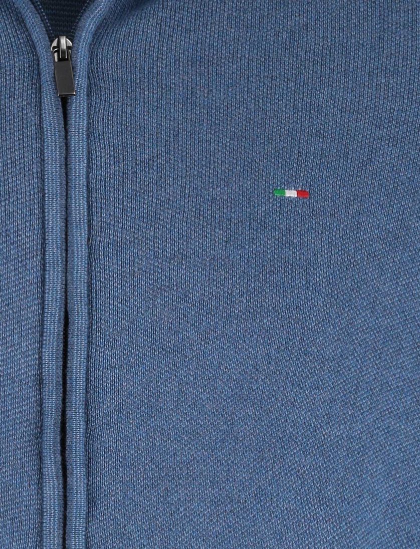 Blauw Portofino vest katoen