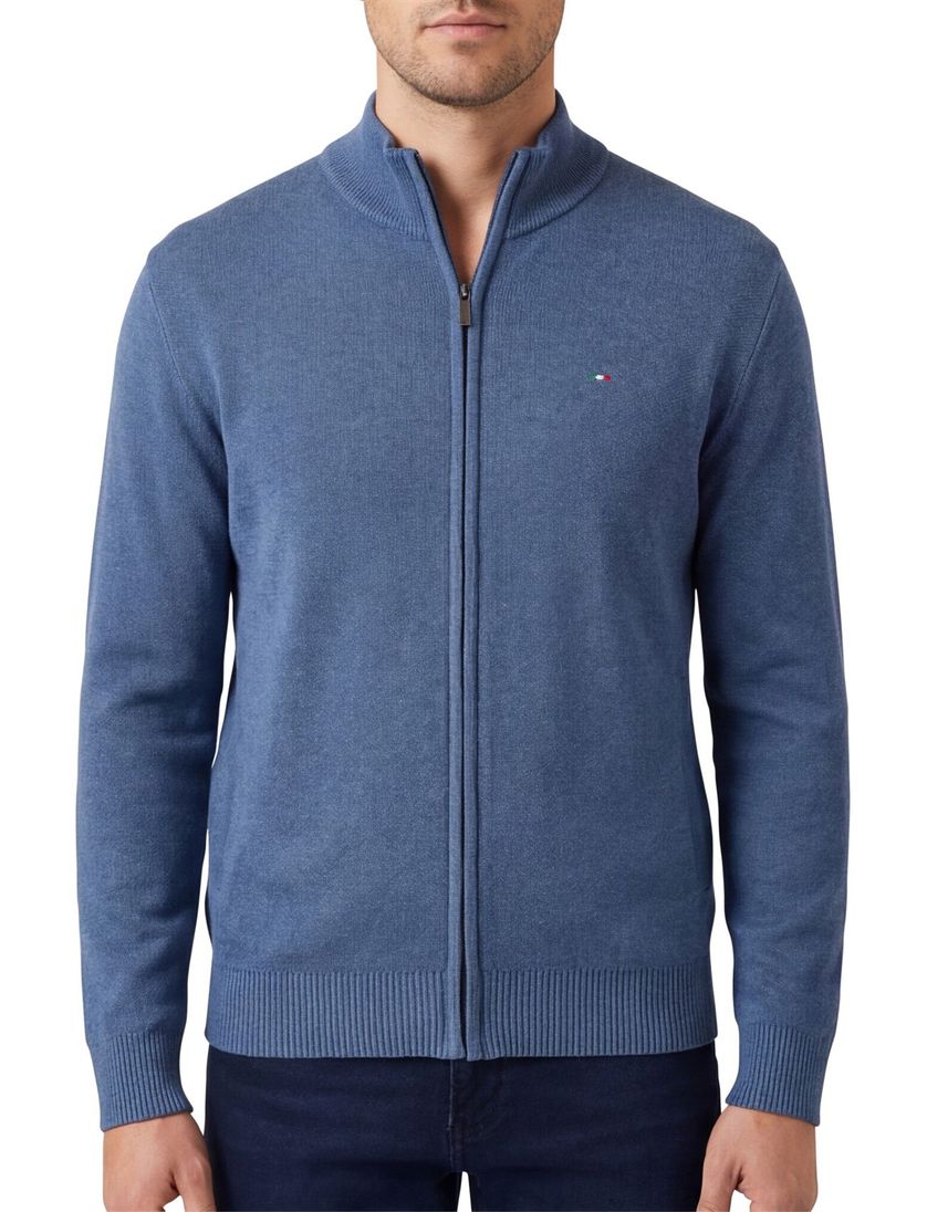 Blauw Portofino vest katoen