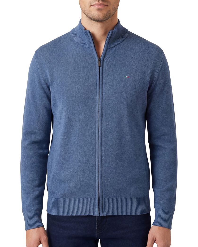 Blauw Portofino vest katoen