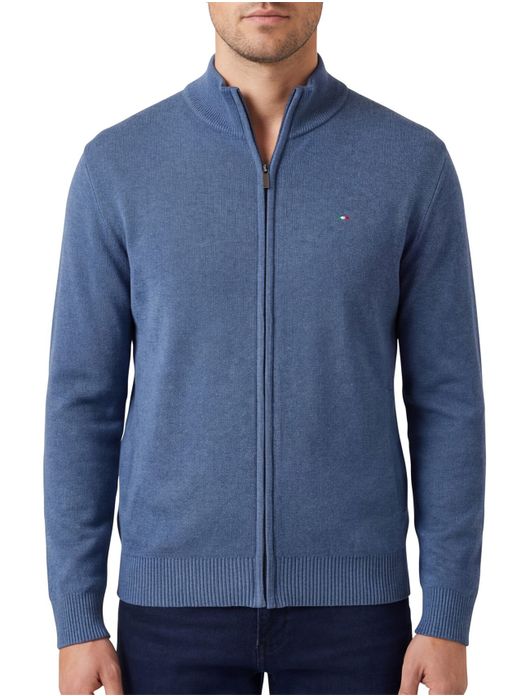 Portofino katoenen vest rits blauw