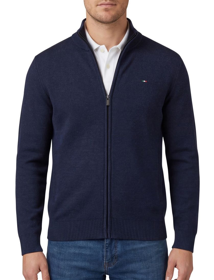 Navy Portofino vest katoen