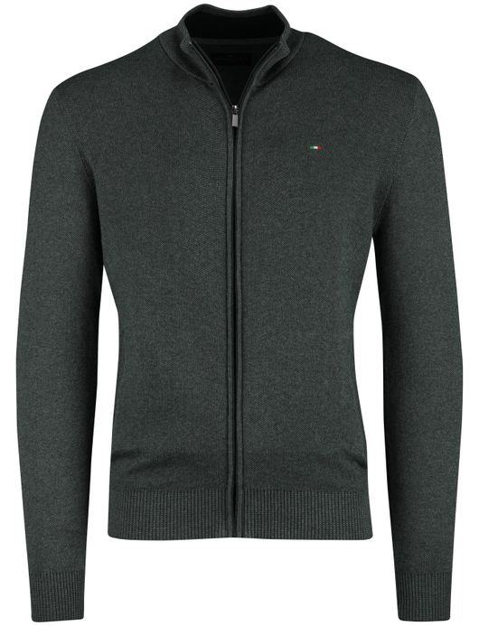 Portofino vest rits groen katoen