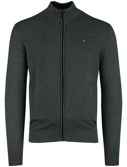 Portofino vest rits groen katoen