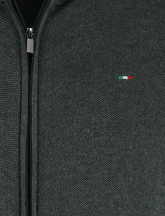 Portofino vest rits groen katoen